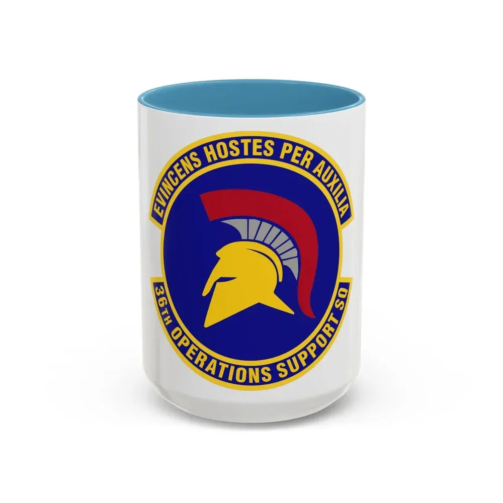 36th Operations Support Squadron (U.S. Air Force) Accent Coffee Mug 15oz Light Blue - Go Mug Yourself