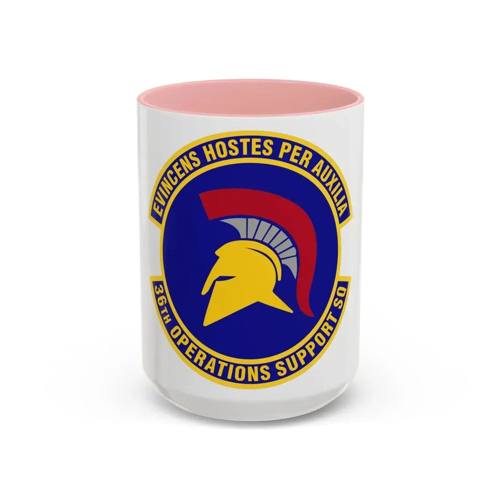 36th Operations Support Squadron (U.S. Air Force) Accent Coffee Mug 15oz Pink - Go Mug Yourself
