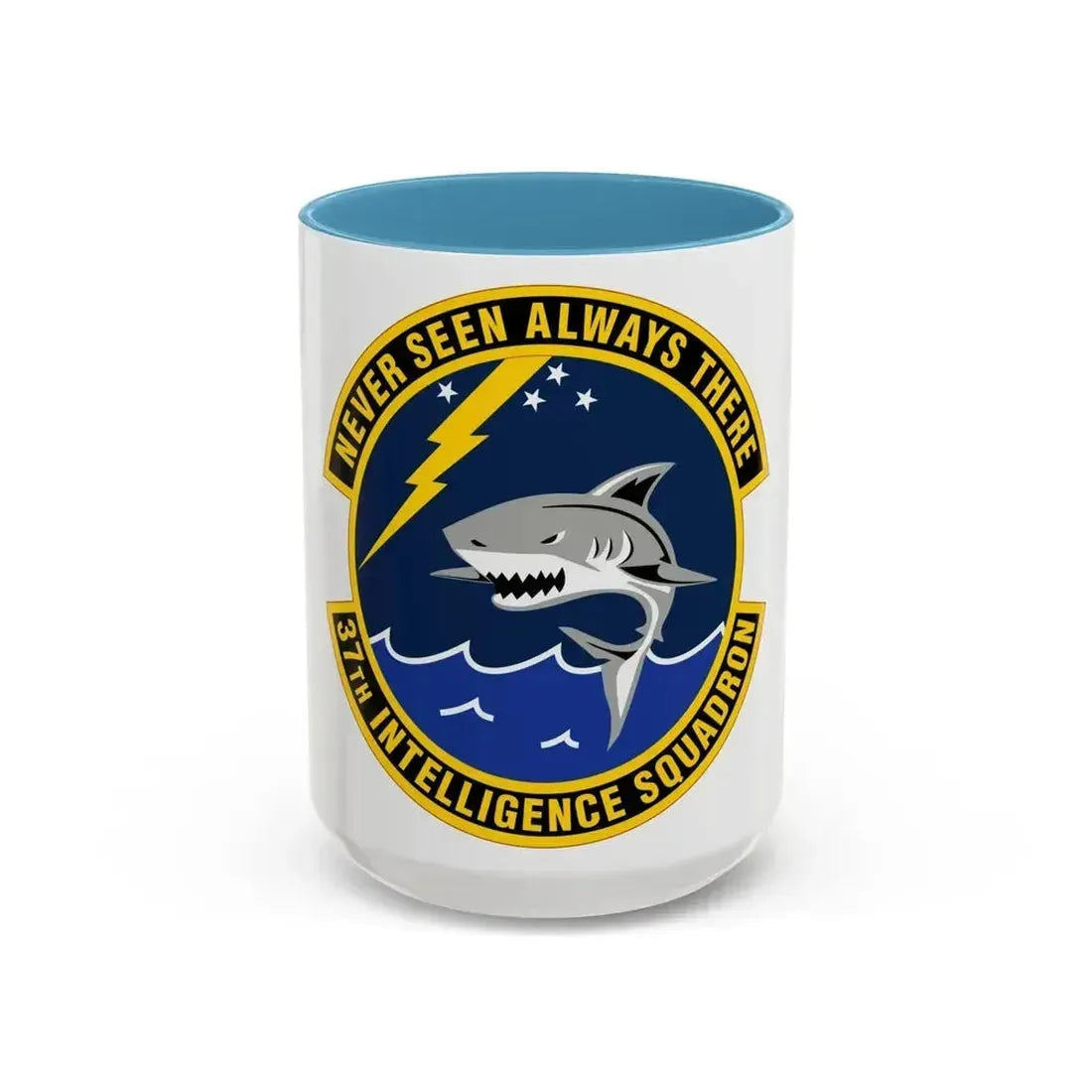 37 Intelligence Squadron ACC (U.S. Air Force) Accent Coffee Mug 15oz Light Blue - Go Mug Yourself