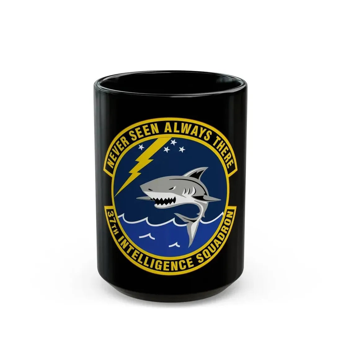 37 Intelligence Squadron ACC (U.S. Air Force) Black Coffee Mug 15oz - Go Mug Yourself
