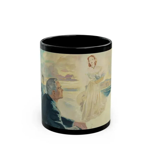 37 Year Vigil, American Weekly Magazine interior illustration, June 12, 1949 - Black Coffee Mug 11oz - Go Mug Yourself