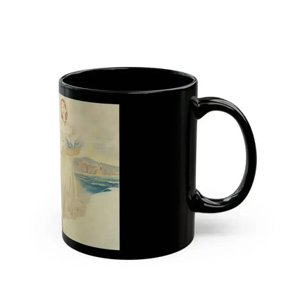 37 Year Vigil, American Weekly Magazine interior illustration, June 12, 1949 - Black Coffee Mug - Go Mug Yourself