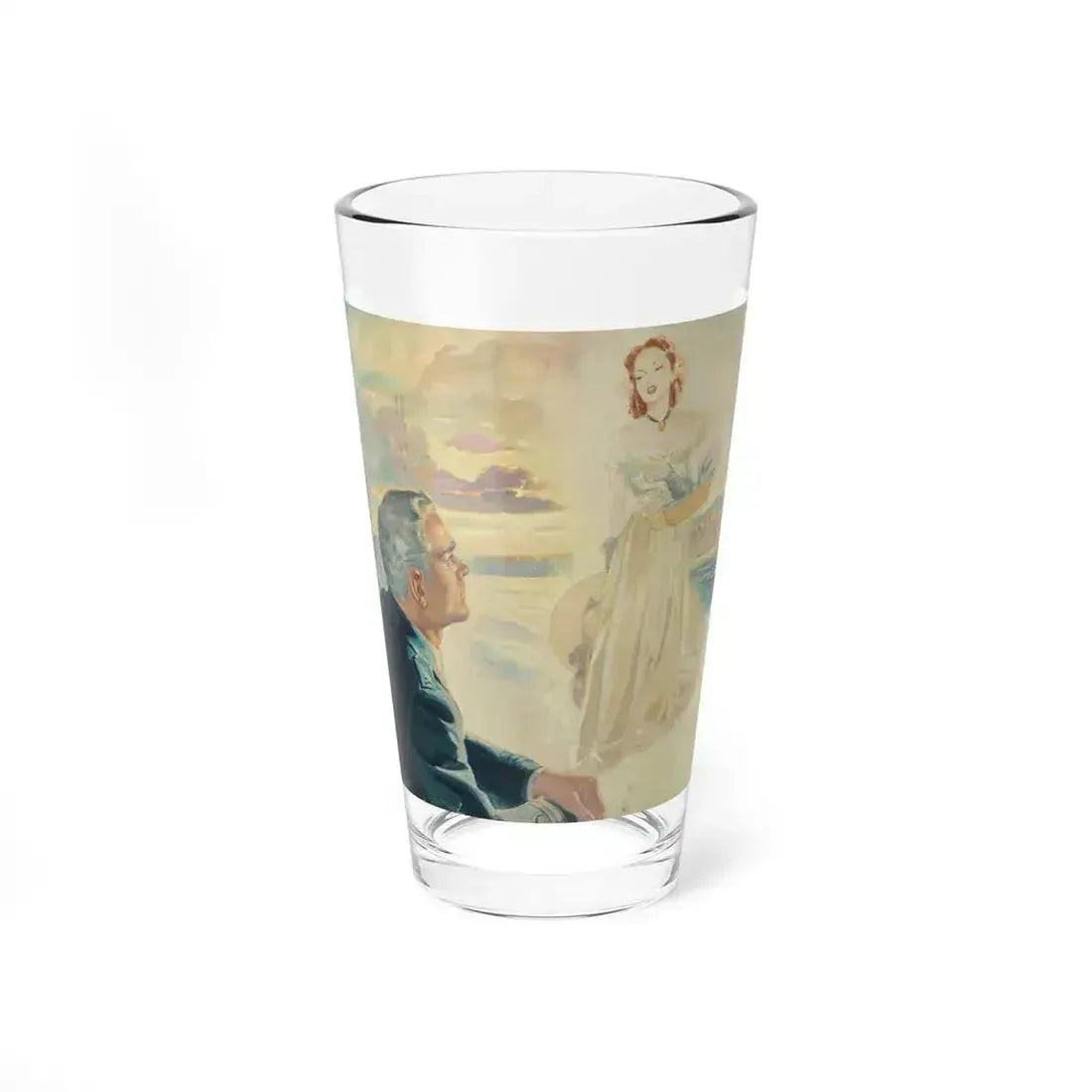 37 Year Vigil, American Weekly Magazine interior illustration, June 12, 1949 (Magazine Illustration) Pint Glass 16oz 16oz - Go Mug Yourself