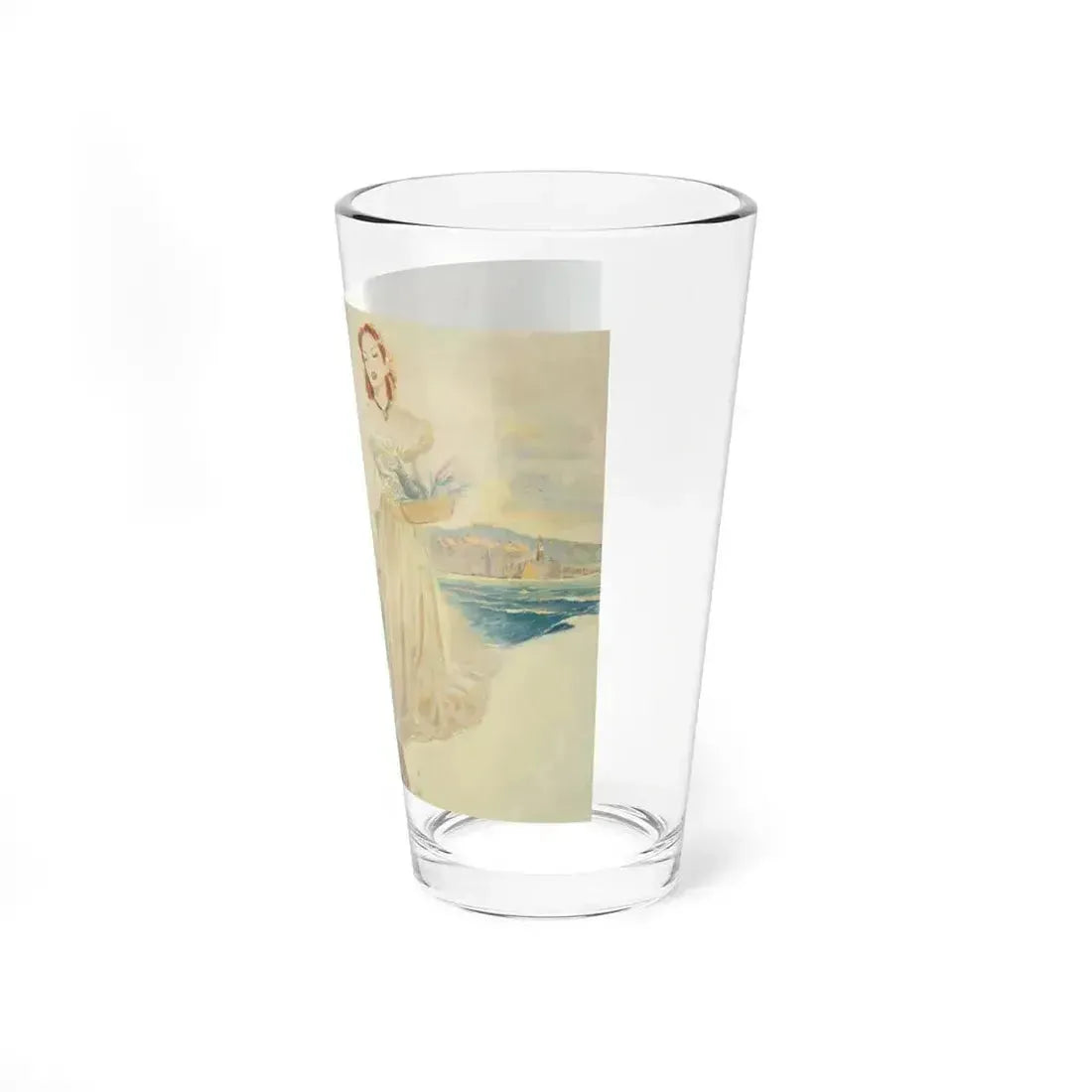 37 Year Vigil, American Weekly Magazine interior illustration, June 12, 1949 (Magazine Illustration) Pint Glass 16oz - Go Mug Yourself