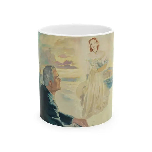 37 Year Vigil, American Weekly Magazine interior illustration, June 12, 1949 - White Coffee Mug 11oz - Go Mug Yourself