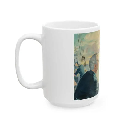 37 Year Vigil, American Weekly Magazine interior illustration, June 12, 1949 - White Coffee Mug - Go Mug Yourself