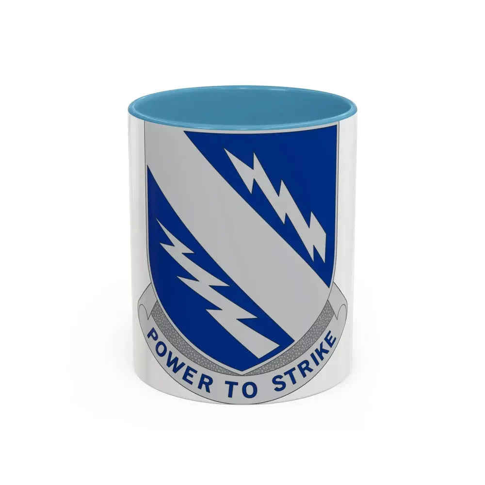 370 Armored Infantry Battalion (U.S. Army) Accent Coffee Mug 11oz Light Blue - Go Mug Yourself