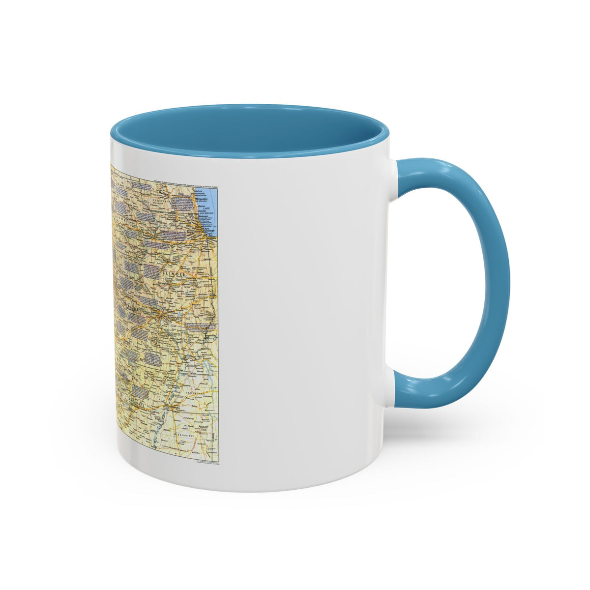 USA - Central Plains 1 (1985) (Map) Accent Coffee Mug