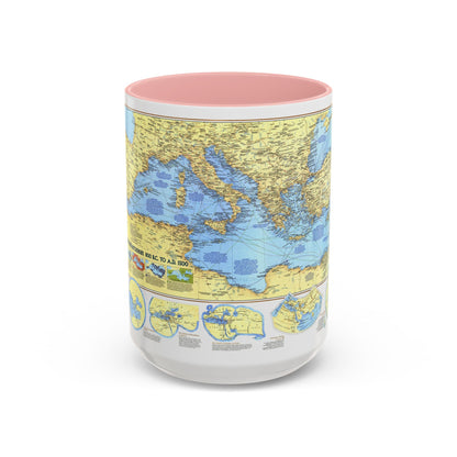 Mediterranean - Historic , 800 BC to AD 1500 (1982) (Map) Accent Coffee Mug