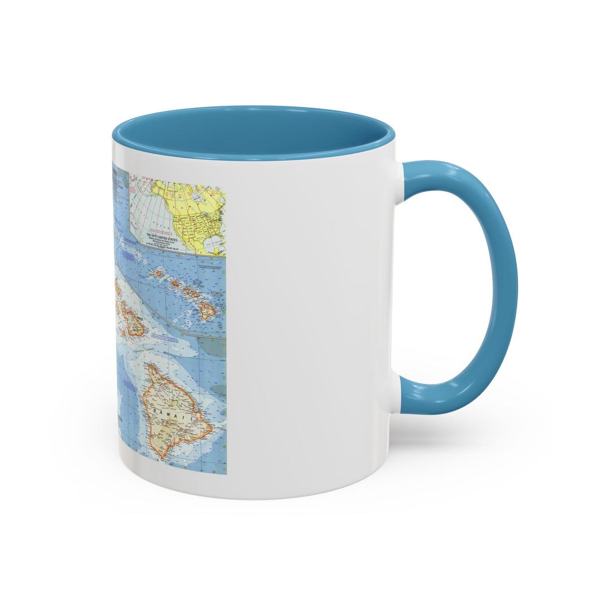 USA - Hawaii (1960) (Map) Accent Coffee Mug