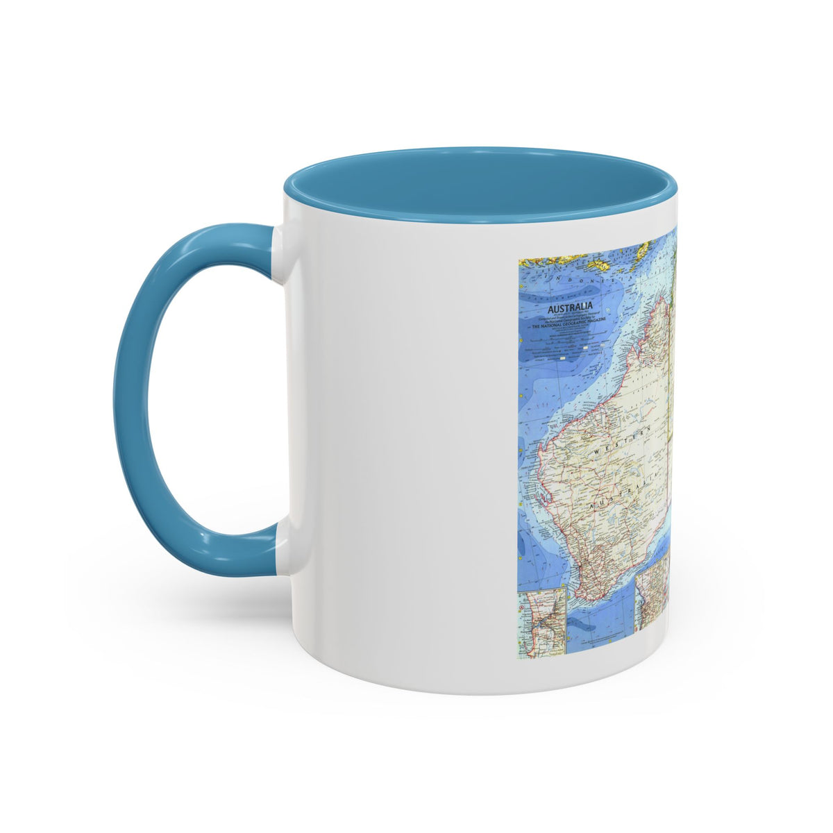Australia (1963) (Map) Accent Coffee Mug