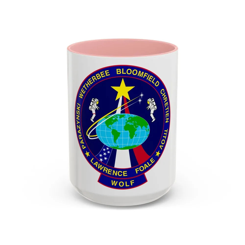 STS 86 (NASA) Accent Coffee Mug-15oz-Pink-Go Mug Yourself