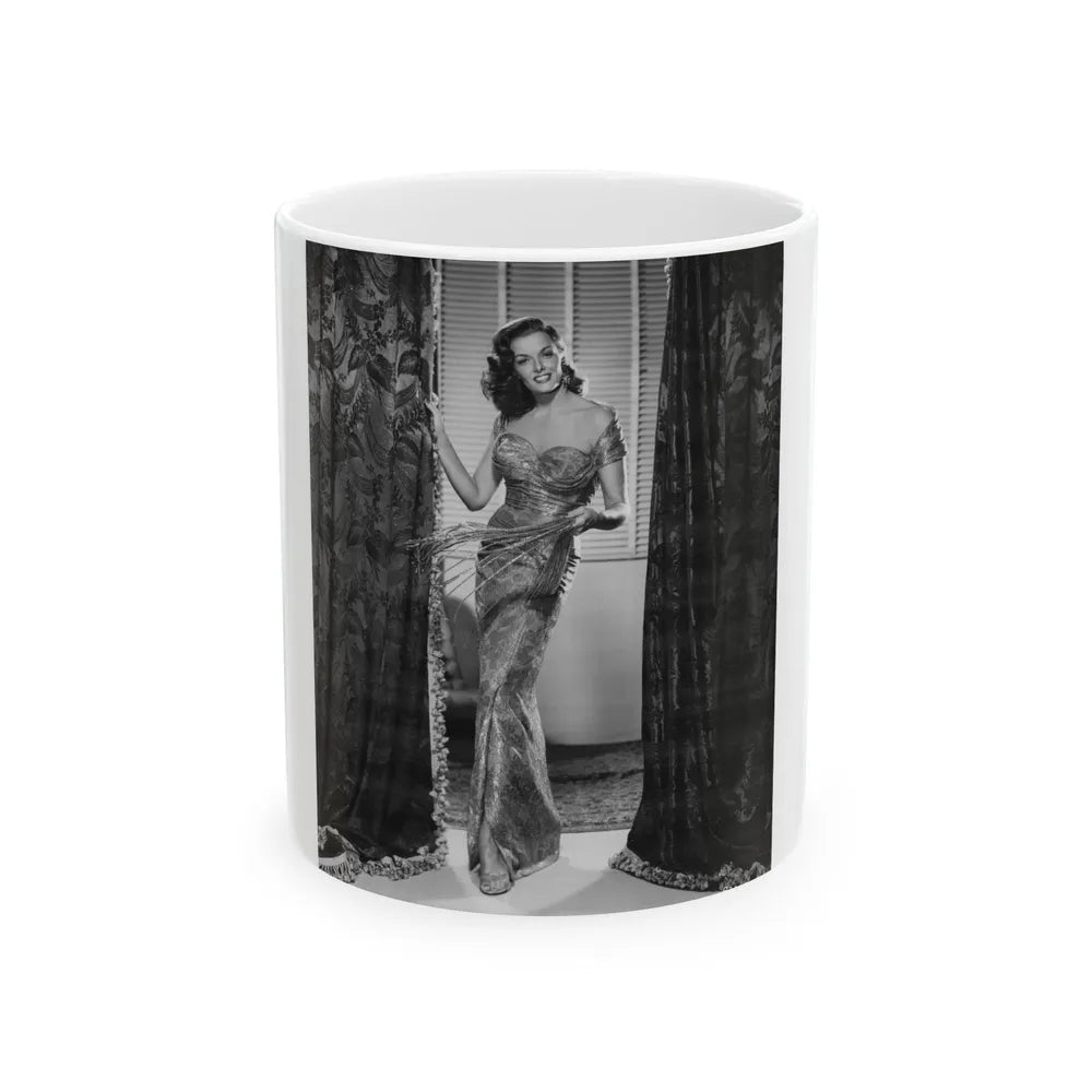 Jane Russell #146 (Vintage Female Icon) White Coffee Mug-11oz-Go Mug Yourself