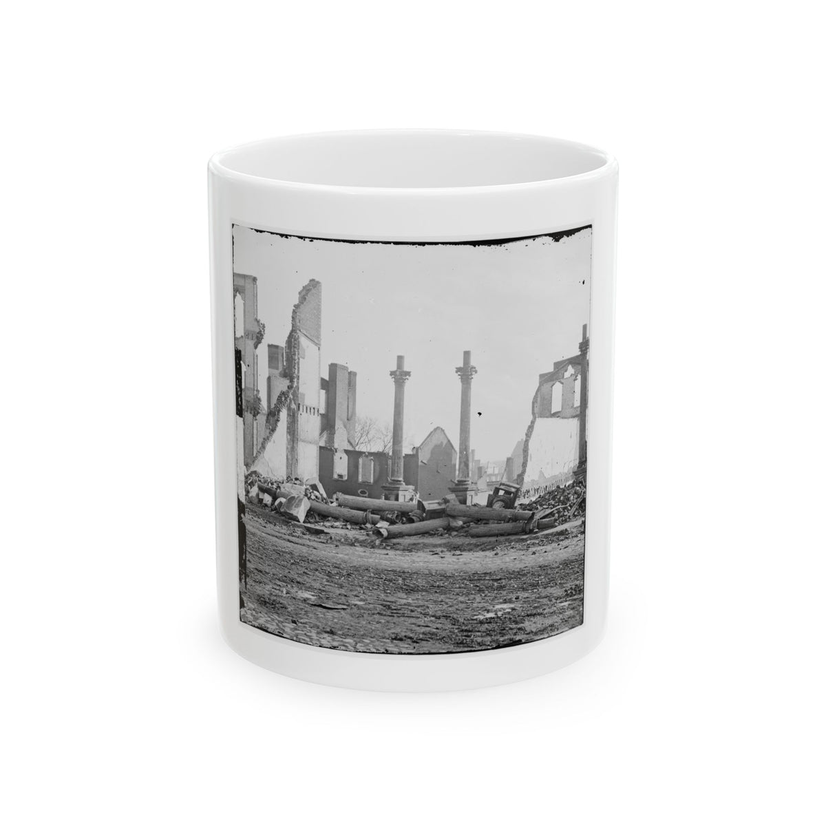 Richmond, Va. Ruins Of The Southern Express Office (Carey Street) (U.S. Civil War) White Coffee Mug