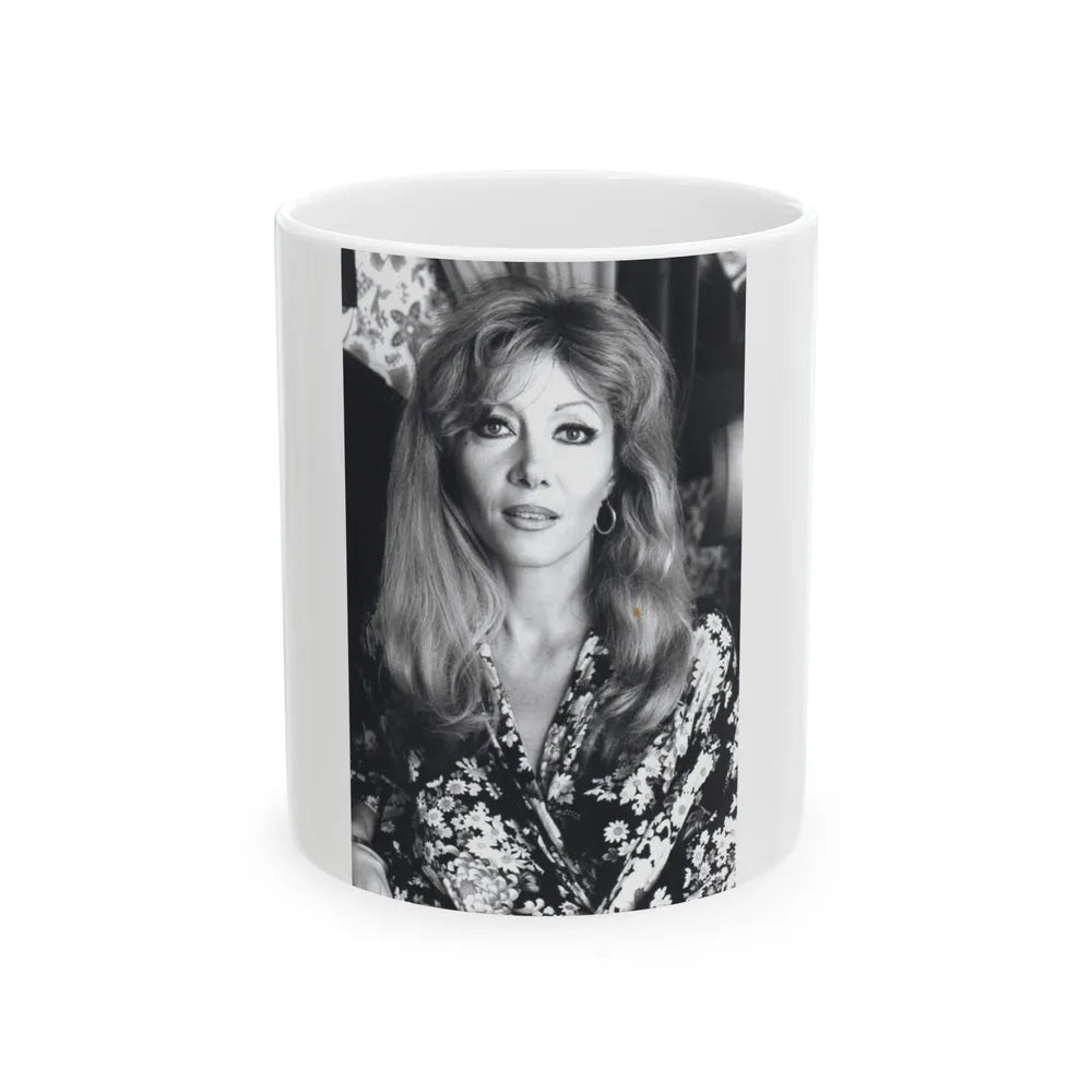 Ingrid Pitt #118 (Vintage Female Icon) White Coffee Mug-11oz-Go Mug Yourself