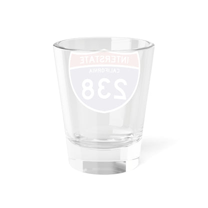 I-000 1961 template (California) (Road Sign) Shot Glass 1.5oz