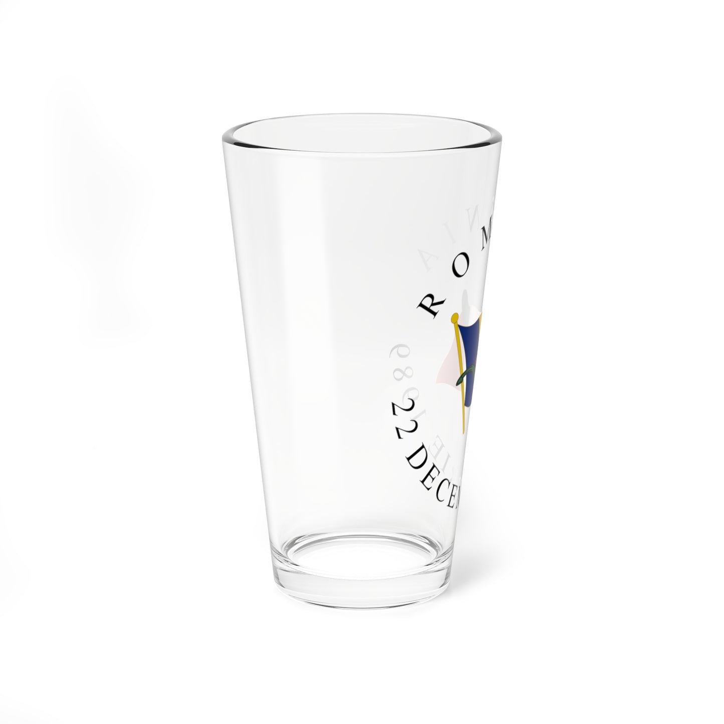 Emblem of Romania de facto 1990-1992 (Oman) (Coat of Arms) Pint Glass 16oz