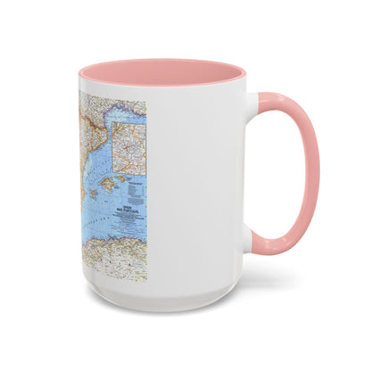 Spain and Portugal (1965) (Map) Accent Coffee Mug