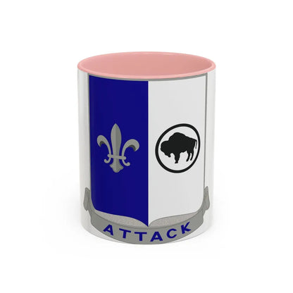 371 Infantry Battalion (U.S. Army) Accent Coffee Mug-11oz-Pink-Go Mug Yourself