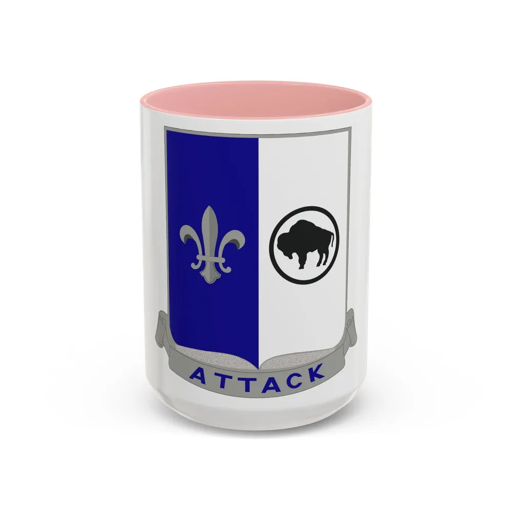 371 Infantry Battalion (U.S. Army) Accent Coffee Mug-15oz-Pink-Go Mug Yourself