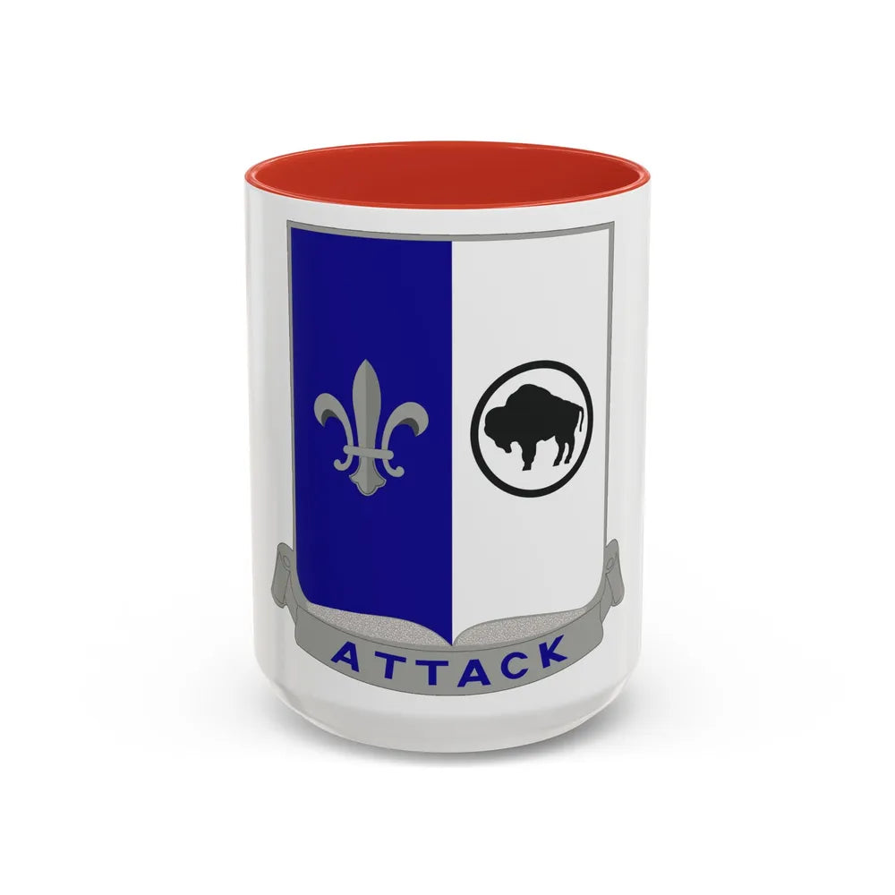 371 Infantry Battalion (U.S. Army) Accent Coffee Mug-15oz-Red-Go Mug Yourself