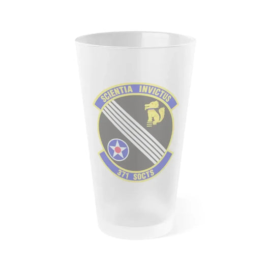 371 Special Operations Combat Training Squadron AFSOC (U.S. Air Force) Frosted Pint Glass 16oz 16oz Frosted - Go Mug Yourself
