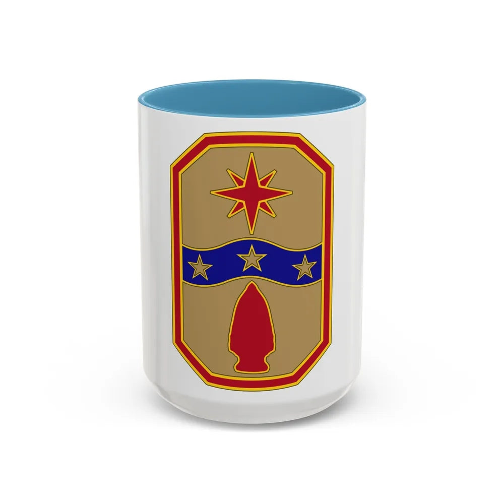 371 Sustainment Brigade (U.S. Army) Accent Coffee Mug-15oz-Light Blue-Go Mug Yourself