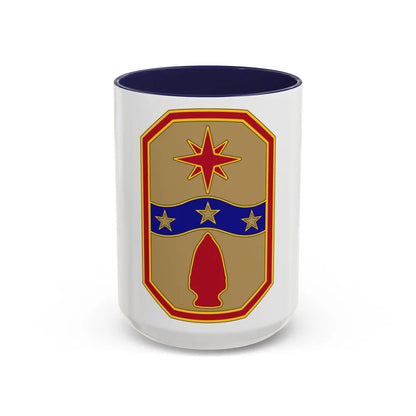 371 Sustainment Brigade (U.S. Army) Accent Coffee Mug-15oz-Navy-Go Mug Yourself