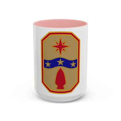371 Sustainment Brigade (U.S. Army) Accent Coffee Mug-15oz-Pink-Go Mug Yourself