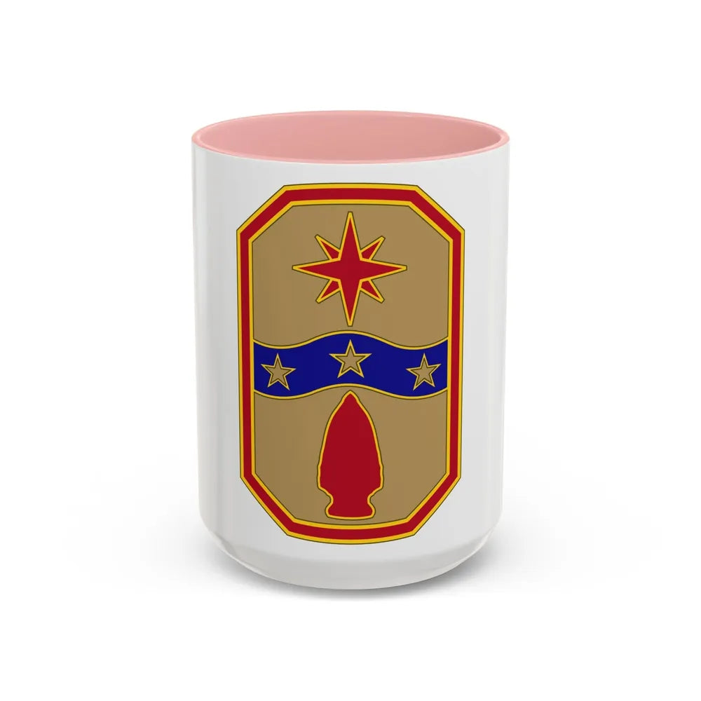 371 Sustainment Brigade (U.S. Army) Accent Coffee Mug-15oz-Pink-Go Mug Yourself