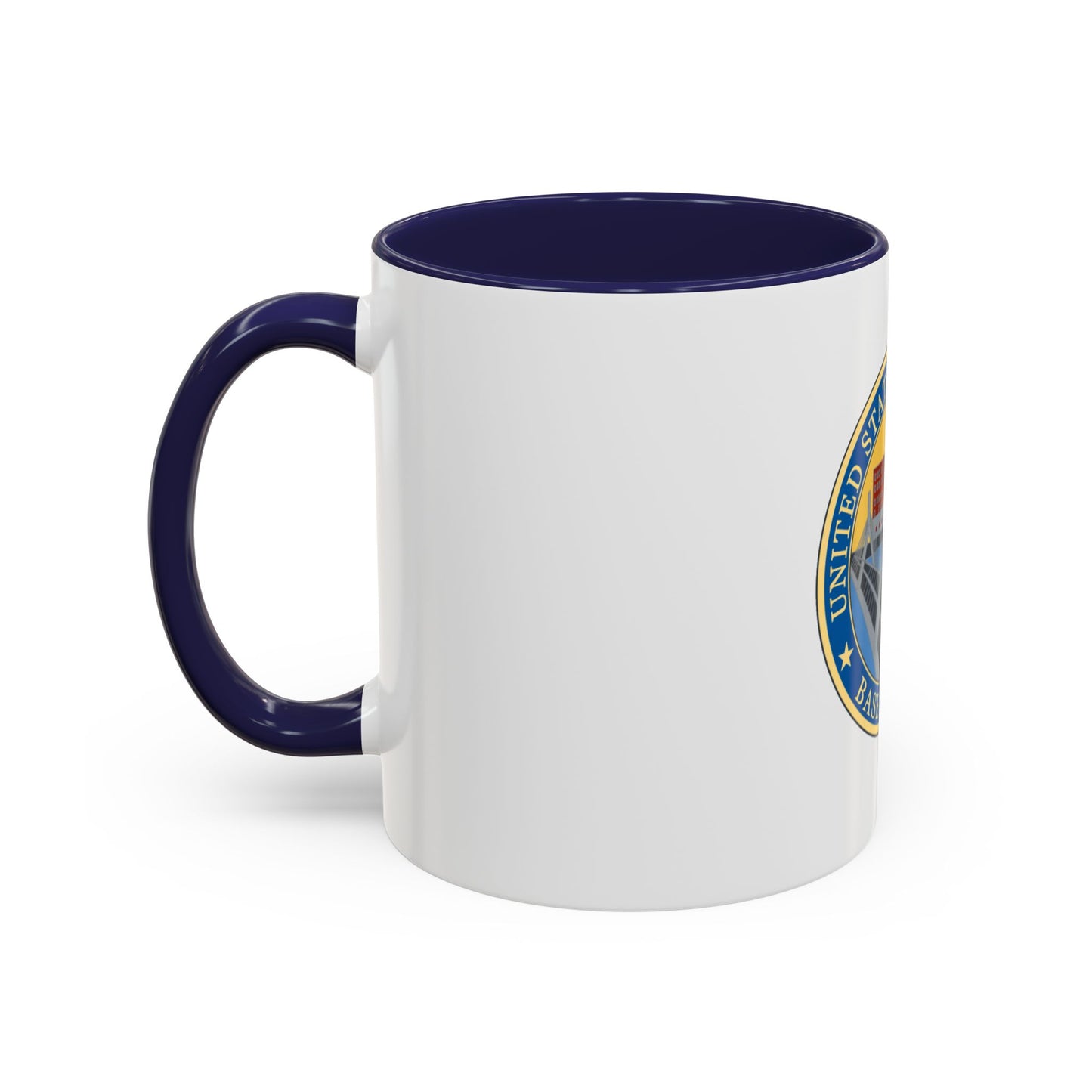 USCG Base Boston (U.S. Coast Guard) Accent Coffee Mug