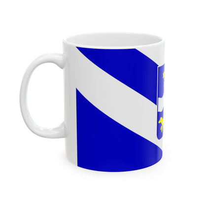 Flag of Brod Posavina County Croatia - White Coffee Mug