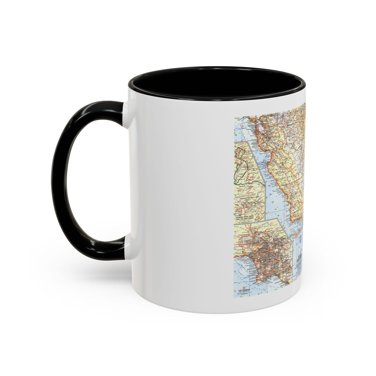 USA - California, Southern (1966) (Map) Accent Coffee Mug