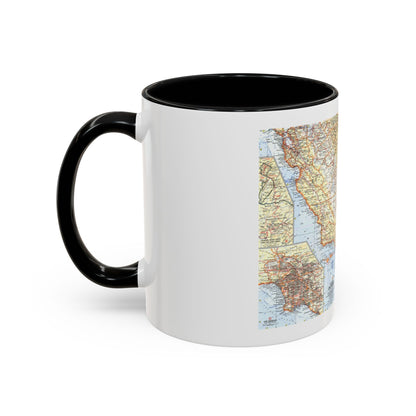 USA - California, Southern (1966) (Map) Accent Coffee Mug