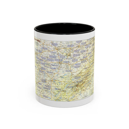 USA - Ohio Valley 1 (1985) (Map) Accent Coffee Mug