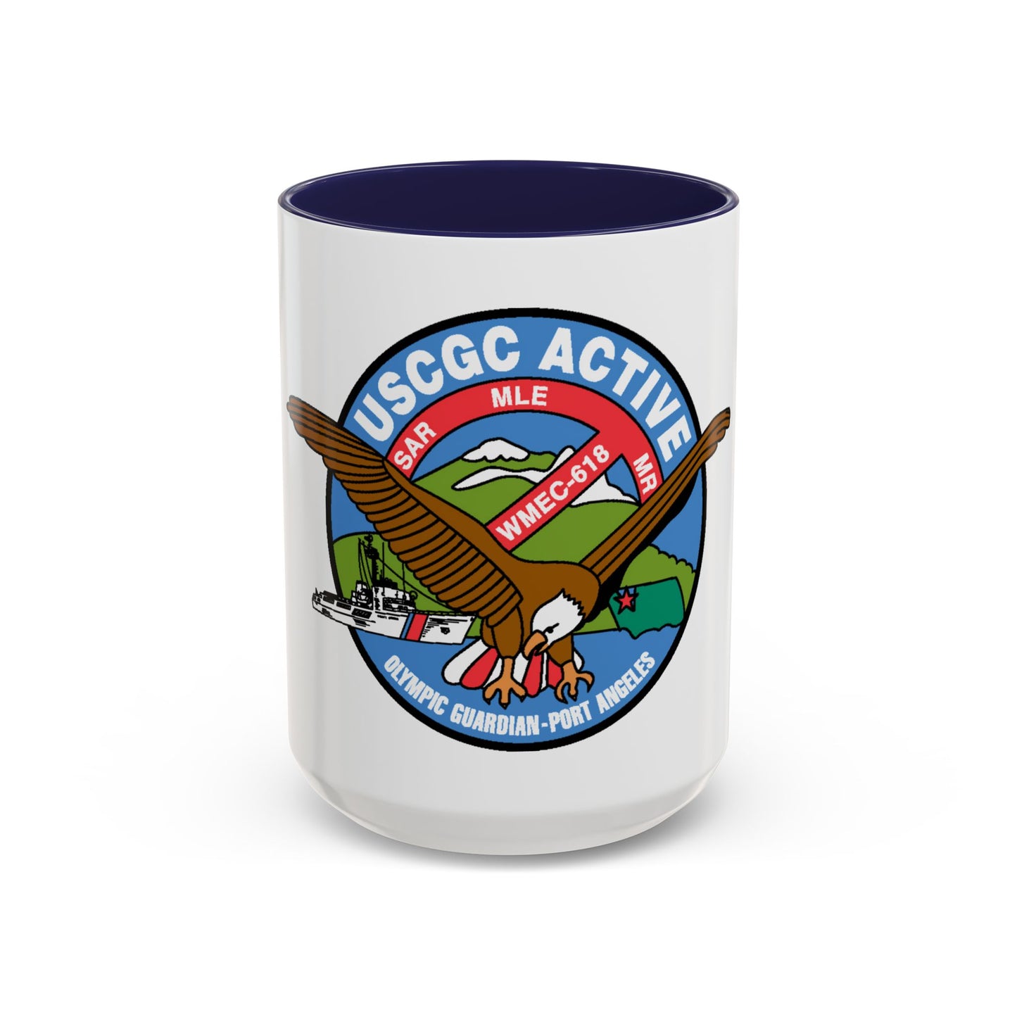 USCGC Active WMEC 618 (U.S. Coast Guard) Accent Coffee Mug