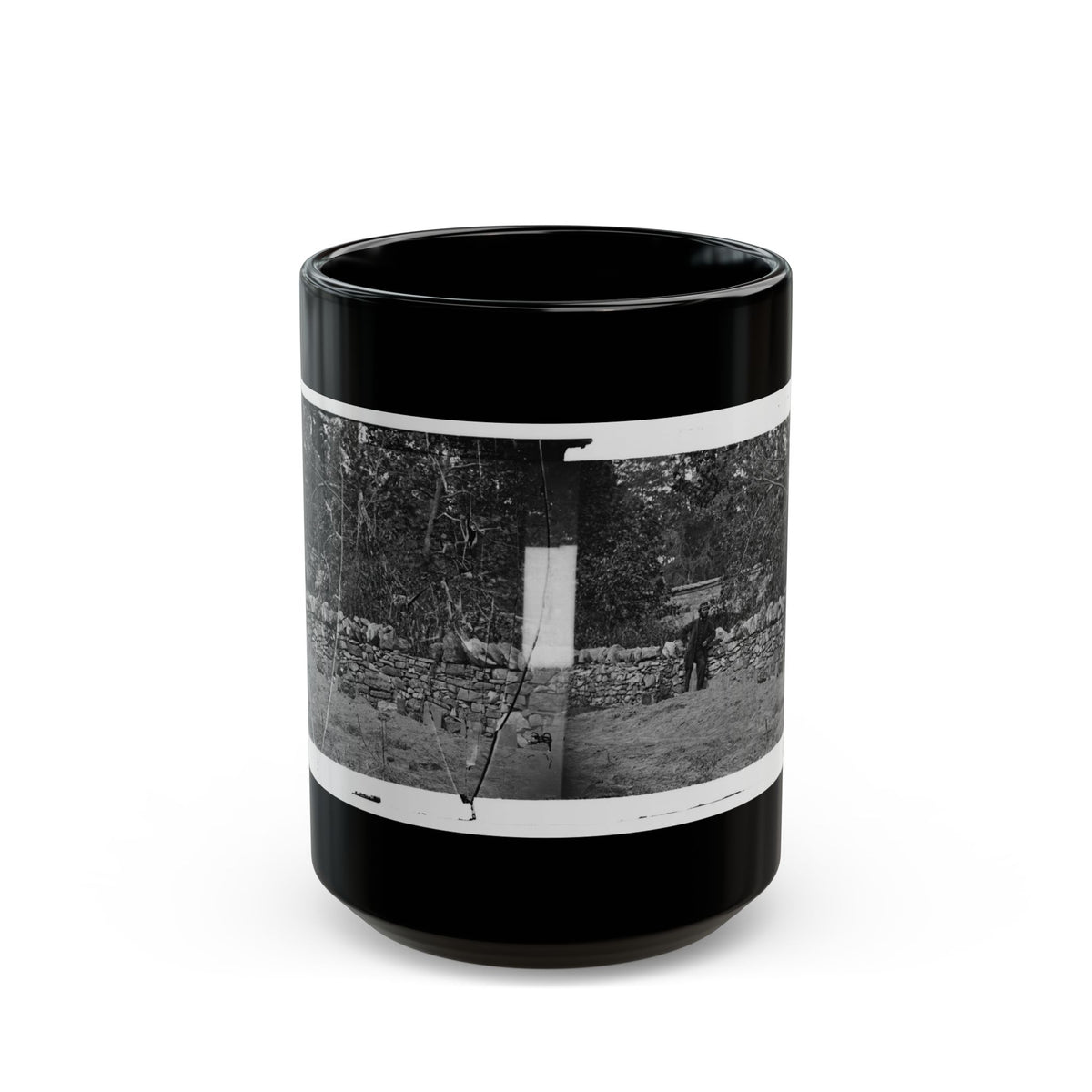 Antietam, Maryland. Graves Of Federal Soldiers At Burnside Bridge (U.S. Civil War) Black Coffee Mug