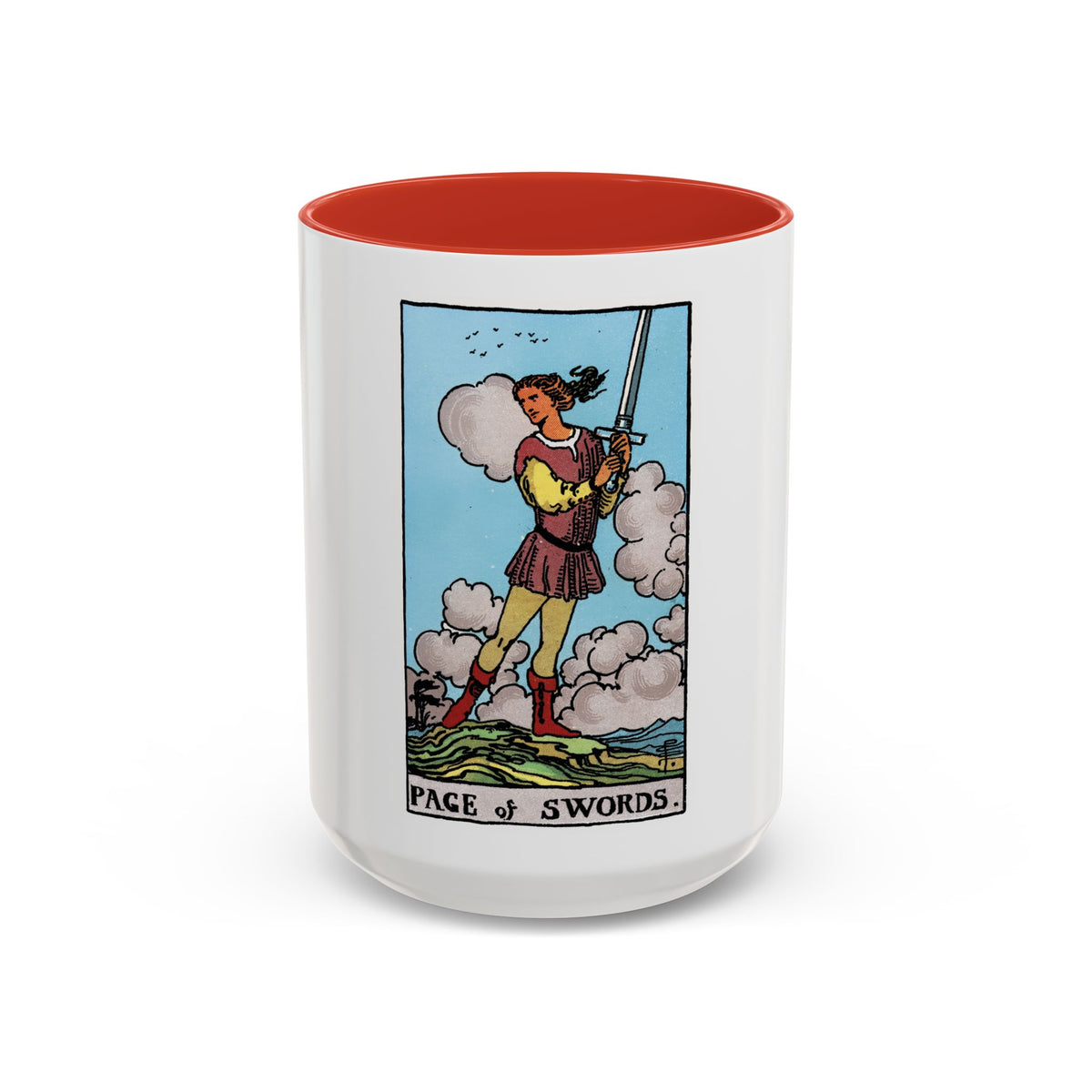 The Page of Swords (Tarot Card) Accent Coffee Mug