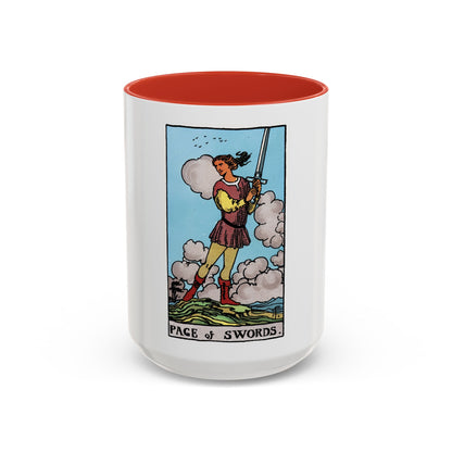 The Page of Swords (Tarot Card) Accent Coffee Mug