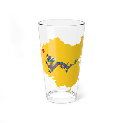 Flag map of the Qing dynasty 1862-1912 (China) Pint Glass 16oz