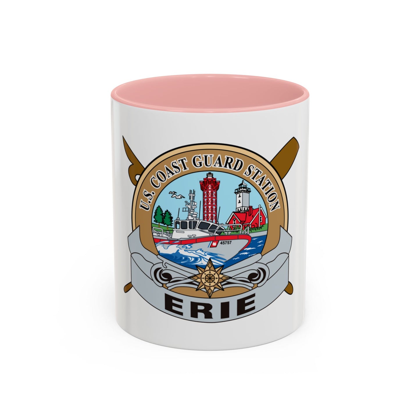 USCG Station Erie (U.S. Coast Guard) Accent Coffee Mug