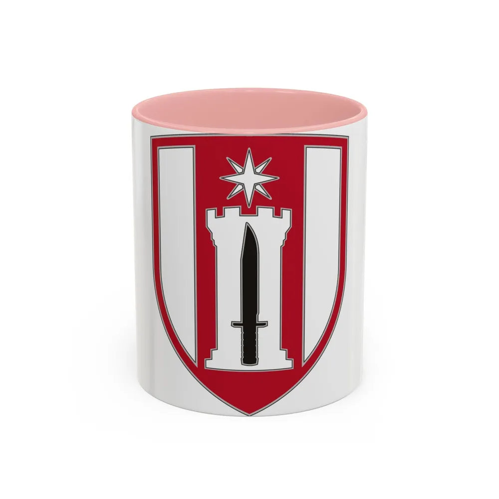 372 Engineer Brigade (U.S. Army) Accent Coffee Mug-11oz-Pink-Go Mug Yourself