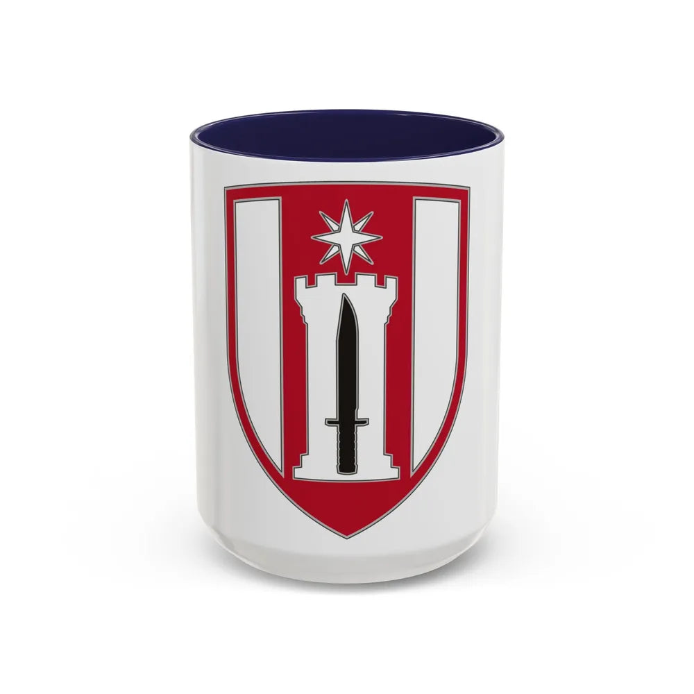 372 Engineer Brigade (U.S. Army) Accent Coffee Mug-15oz-Navy-Go Mug Yourself