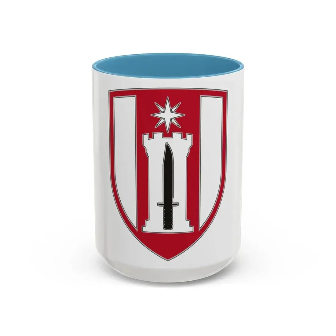 372 Engineer Brigade (U.S. Army) Accent Coffee Mug 15oz Light Blue - Go Mug Yourself