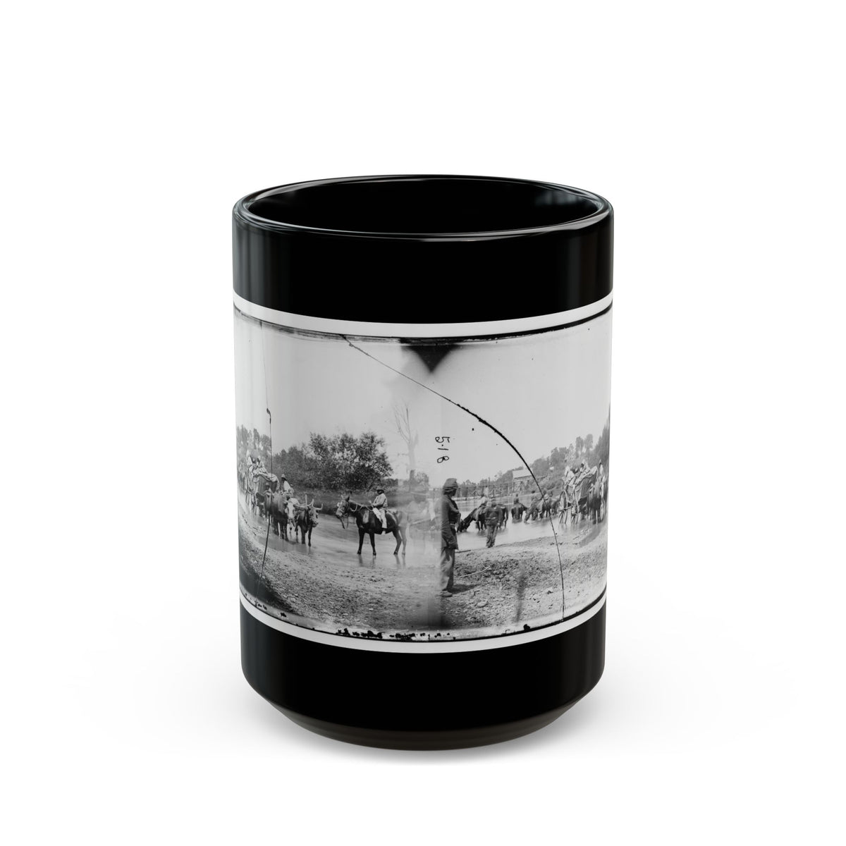 Rappahannock River, Va. Fugitive African Americans Fording The Rappahannock (U.S. Civil War) Black Coffee Mug