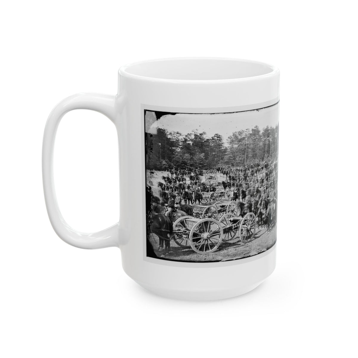 Fair Oaks, Va., Vicinity. Battery M., 2d U.S. Artillery, Commanded By Capt. Henry Benson (U.S. Civil War) White Coffee Mug