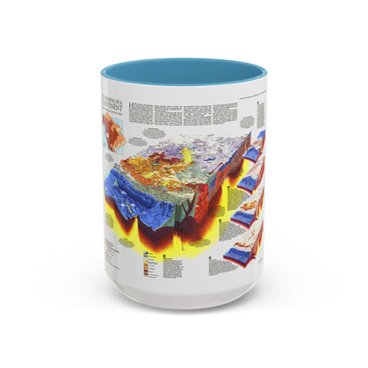 North America - The Shaping of a Continent (1985) (Map) Accent Coffee Mug