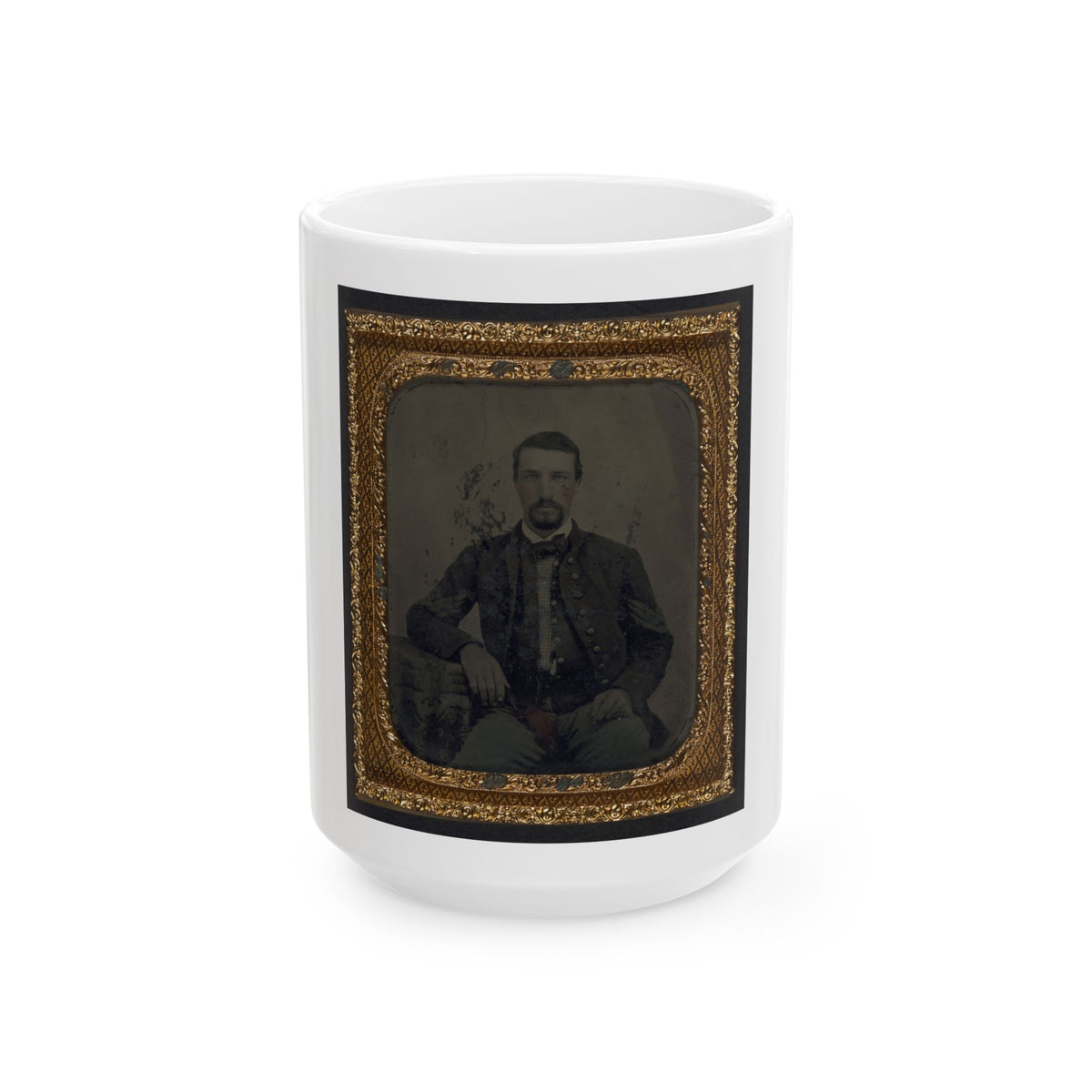 Sergeant B. F. Smith Of Company B, 52nd Virginia Infantry Regiment, And Company F, 1st Virginia Cavalry Regiment (U.S. Civil War) White Coffee Mug