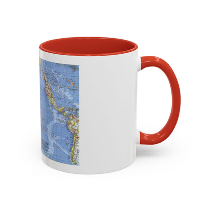 Pacific Ocean (1962) (Map) Accent Coffee Mug