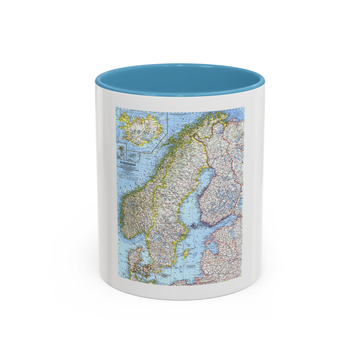 Scandinavia (1963) (Map) Accent Coffee Mug